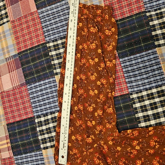 April Cornell Floral Brown/Rust Blouse Womens XL - Picture 12 of 14